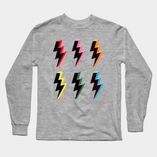 Rainbow Colour Lightning Bolt Collection Long Sleeve T-Shirt